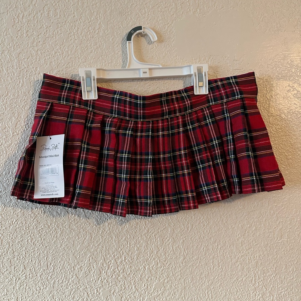 plaid mini skirt